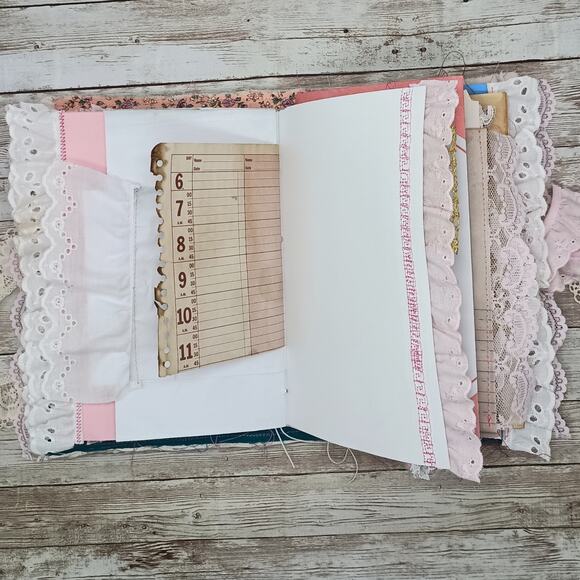 Pink Embellished Junk Journal: Flowers, Birds and Butterflies (Wish) - Picture 10 of 16